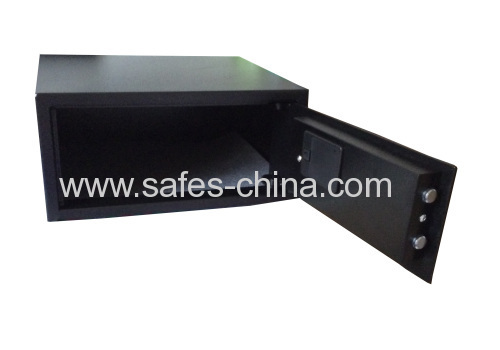 Laptop sized electronic in-room Safe with UK standard socket plug for Mifare RFID card opening