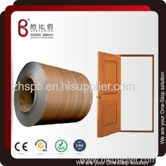 Wood grain PVC Color Coated Steel Coil cold rolled galvanized processed into security door leaves