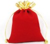 red velvet jewelry bag/pouch
