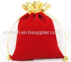 red velvet jewelry bag/pouch