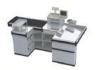 Motored Gray Retail Cash Register Table Counter Conveyor Belt Rollers