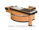 Commercial Custom Retail Counters Supermarket Conveyor Belt Motored Orange