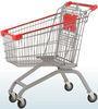 Custom Wire Shopping Trolley Movable Hand Cart 100KG With Chair Four Wheels