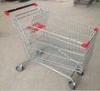 210L Wire Grocery Basket Anti - Rust Steel 4 Wheel Shopping Trolley With Castors