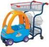 Commercial Cute Kids Play Shopping Trolley Zinc Plated With Baby Car