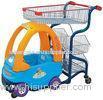 Commercial Cute Kids Play Shopping Trolley Zinc Plated With Baby Car