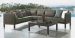 Outdoor patio rattan sectional corner sofa set furniture factory