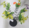 Beautiful Metal Vase for flower art with 5 glass tube