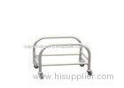 Unfolding Stainless Steel Shelving Racks On Wheels Supermarket Shopping Basket Holder