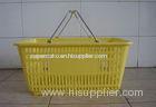 Supermarket Plastic Baskets With Handles / Stackable Shopping Baskets