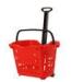 Green Supermarket 2 Wheeled Shopping Trolley Grocery Store Cart Customized