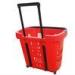 Virgin PP Wheeled Shopping Trolley Durable Pull Lift Plastic Basket 2Pcs Handle