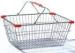 Steel Supermarket Hand Shopping Basket / Hand Held Shopping Baskets Storage