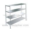 4 Tiers Stainless Steel Wire Shelving Anti - Rust Commercial Storage Shelves