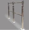 Manual Supermarket Stainless Steel Accessories Pedestrian Barrier Rail