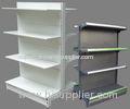 White / Gray Supermarket Display Shelving 100KGS 900mm Double - sided