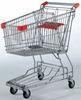 Galvanized Supermarket Shopping Cart 2 Tiers Grocery Store Baskets On Wheels