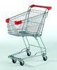 Small Supermarket Shopping Cart 60L Metal Wire Basket Trolley With Wheels