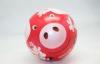 Cherry Pattern Red Pig Metal Tin Packaging For Money Collection