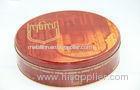 Embossed Logo Biscuit / Cookies Metal Tin Box 0.21mm Thickness