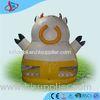 White Giant Bouncy Castles With Sheep Shape / Sports Combo Bounce House