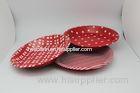 Red / Pink Small Round Metal Tin Tray Decorative For Lady FDA ROHS
