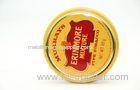 Golden Screw Lid Chocolate Round Tin Containers Eco-friendly SGS FDA
