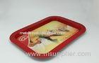 OEM Large Rectangular Metal Tray Decorative For Family / Household