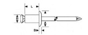 Dome Peel Blind Rivets Aluminum Rivet / Steel Mandrel