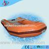 Orange Towable Pvc Inflatable Boats Wood Bottom For Water Games
