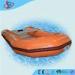 Orange Towable Pvc Inflatable Boats Wood Bottom For Water Games