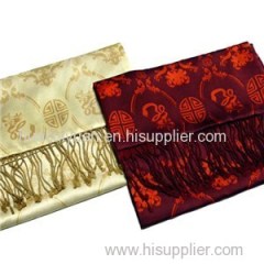 Screen Print Double Layer Custom Silk Scarf China