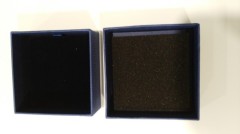 Swarovski blue textured paper cover crystal gift box printing and binding