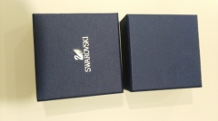 Swarovski blue textured paper cover crystal gift box printing and binding