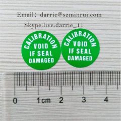 China largest destructible self-adhesive paper manufacturer Wholesale green round 17mm diameter calibration labels