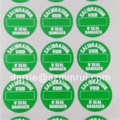 China largest destructible self-adhesive paper manufacturer Wholesale green round 17mm diameter calibration labels