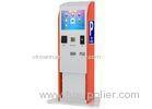 Bills / Coins / Cards Accepted Touch Screen Stands Kiosk for Parking Payment Indoor