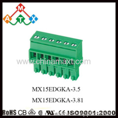 1.5mm² 180 degree PCB pluggble terminal block connector