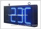 Double Sides Blue LED Gas Station Sign IR 10M RF 100M with Poosled Time Temperature System