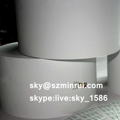 brittle destructible security label papers/destructible vinyl rolls/self adhesive paper rolls