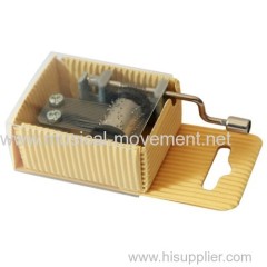 PVC COVER RIBBED KRAFT BOX CRANK MUSIC BOX TOURIST GIFTS