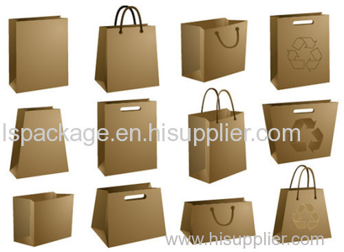 Brown kraft paper bags can be used for cosmetic/garment packing/shopping purposes