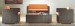 Brown rattan sofa set wicker living room sofa furniture sets with cushion
