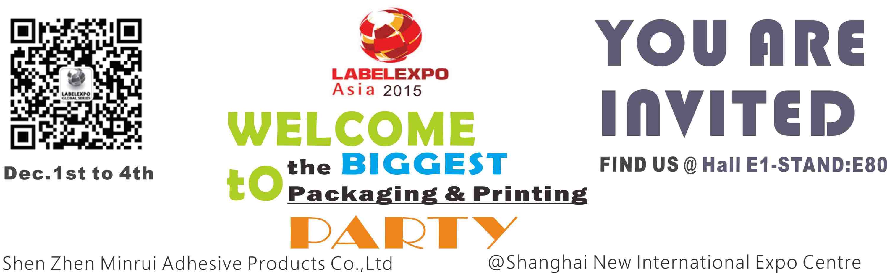 Labelexpo Asia in Shanghai 1/12/2015 to 4/12/2015