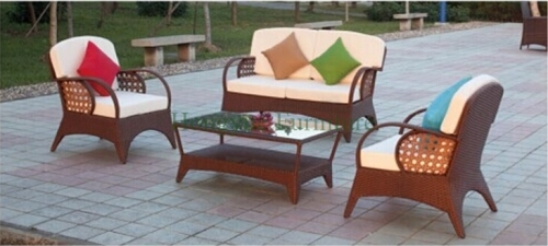 Wicker sofa patio furniture outdoor rattan sofa set from P R C