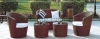 Wicker patio sofa furniture sets outdoor rattan sofa with pillow cushions