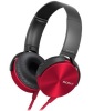 Sony MDR-XB450 Xtra Bass Overhead Portable Headphones Red with Mic