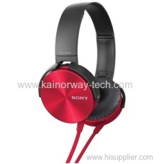 Sony MDR-XB450 Xtra Bass Overhead Portable Headphones Red with Mic