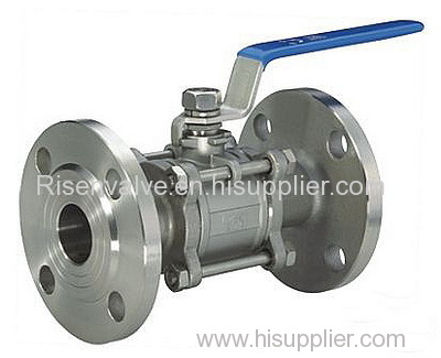 3-PC STAINLESS STEEL BALL VALVE WITH FLANGE END