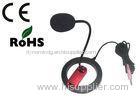 Portable PC Desktop Microphone 2M Cord Black / Red Color 3.5mm Plug